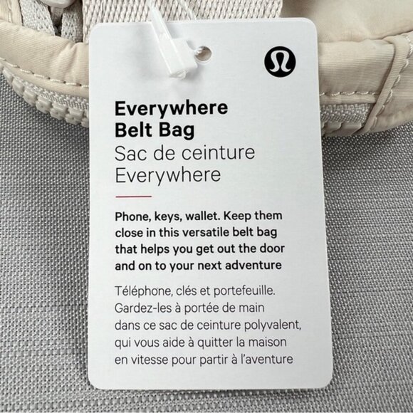 RARE! NEW Lululemon Everywhere Belt Bag (1L) - WHITE OPAL - Unisex Minimalist - Picture 5 of 11